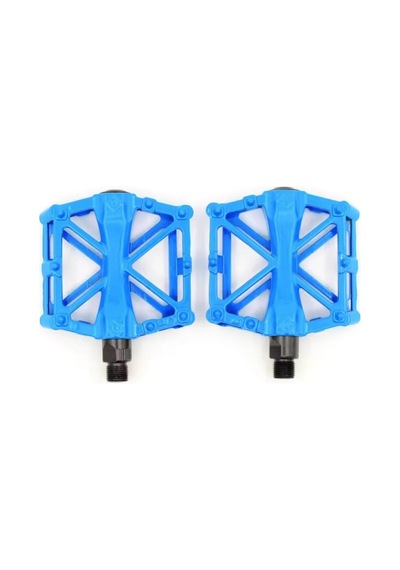 Xbyc 1815 Bilyalı Bisiklet Platform Pedal Geniş Yapılı Bilyalı Alüminyum Pedal Mukavemetli Mavi Renk
