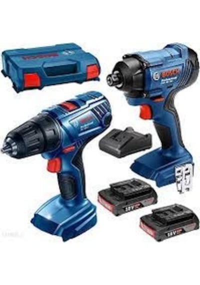 Bosch GSR 180 Akülü Vidalama + GDR 18V-160 Somun Sıkma 2.0Ah Çift Akülü Set – 0615990M8J
