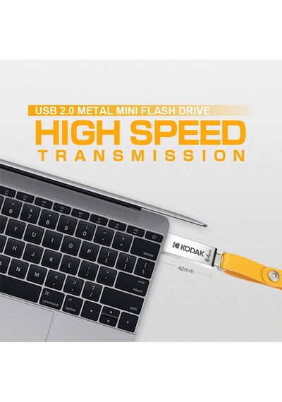 Kodak K122 Usb 2.0 Yüksek Hızlı Aktarım U Disk, Kapasite: 64gb