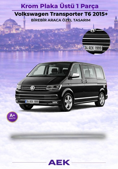 Vw T6 Transporter Plaka Üstü 2015- Paslanmaz Çelik