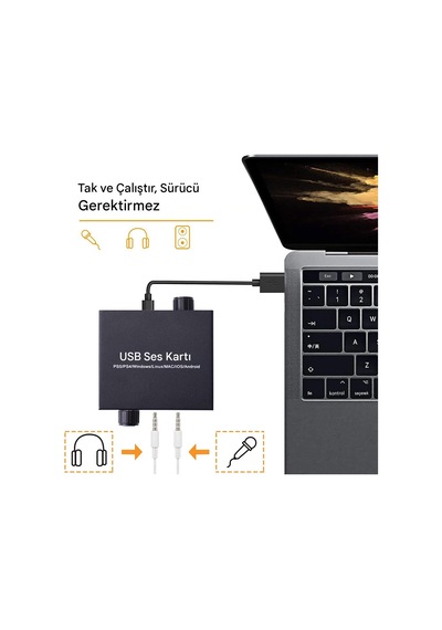 Usb Sound Card Playstation Uyumlu Ses Kartı Ps4 Ps5 Uyumlu Ses Kartı