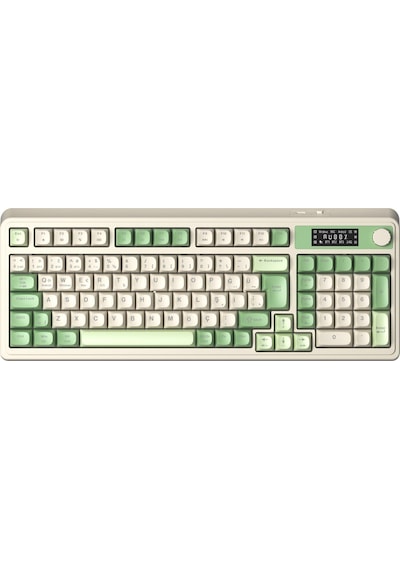 Aula S99 Pro Retro Rgb Gaming Bluetooth 2.4ghz Type-c 3 Mod Kablosuz Makrolu Türkçe Q Oyuncu Klavye Yeşil