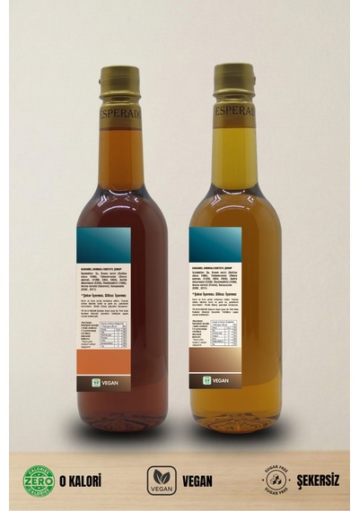 Şekersiz -sugar Free Karamel- Fındık Aromalı Kahve Şurubu 750 Ml 2 Adet - Barista Serisi Diğer
