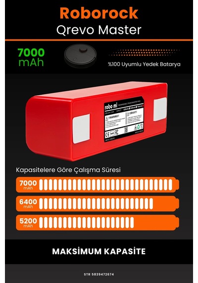 Roborock Qrevo Master 7000mah Robot Süpürge Bataryası