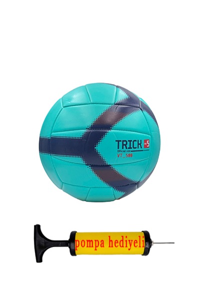 Alastor Pompa Hediyeli Turkuaz Voleybol Topu Dikişli 5 Numara Turkuaz