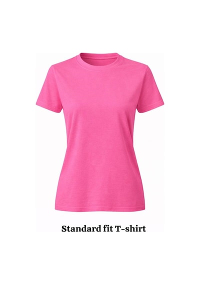Kadın Pembe Basic Pamuk T-shirt Pembe