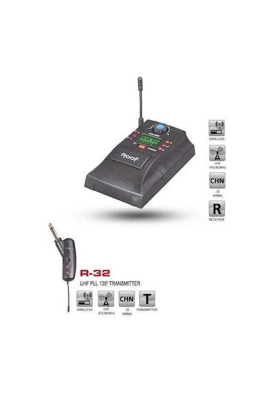 Roof R-32 Uhf Kablosuz Enstrüman  Mikrofonu