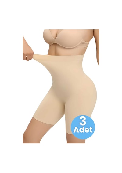 Uniquetrenders Kadın Toparlayıcı Dikişsiz Klasik Korse 3'lü Set Ten Rengi