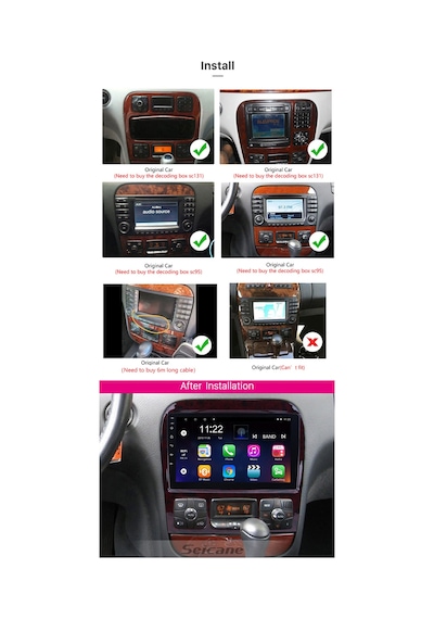 Mercedes S 2006+ Multimedya Navigasyon Usb Kamera Carplayer