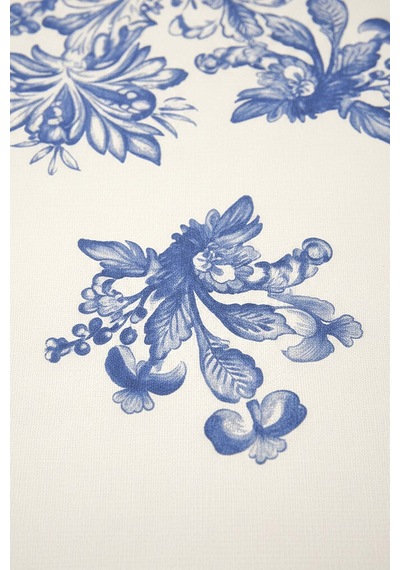 Elysian Blue Keten Runner 45x140 Cm Çok Renkli
