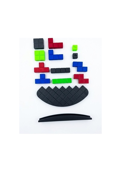 Montessori&stem Tetris Denge Oyunu- Dikkat Ve Konsantrasyon Geliştirici Geometrik Bloklar Seti