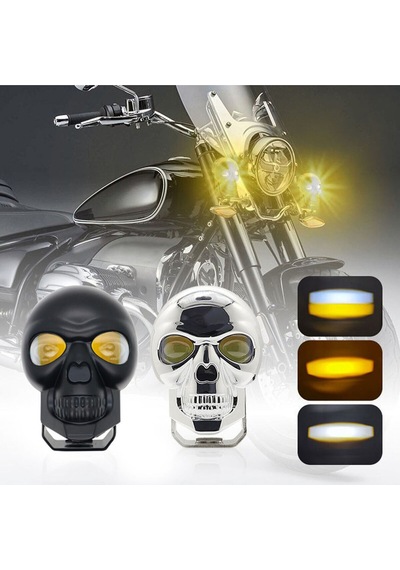 2 Adet Siyah Kuru Kafa Atv Utv Scooter Motosiklet Led Spot Far Sürüş Sis Gidon Lambası
