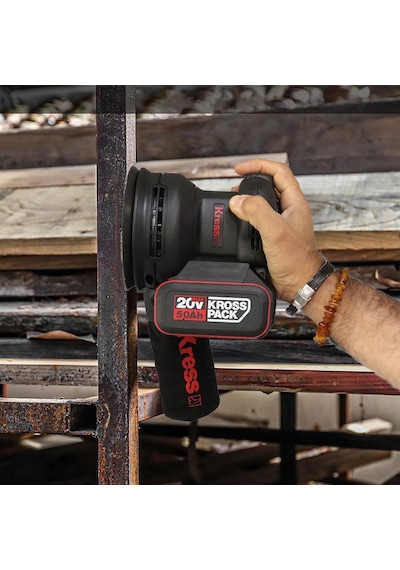 Kress KUD20.9 20V 125 MM Kömürsüz Profesyonel Eksantrik Solo Zımpara