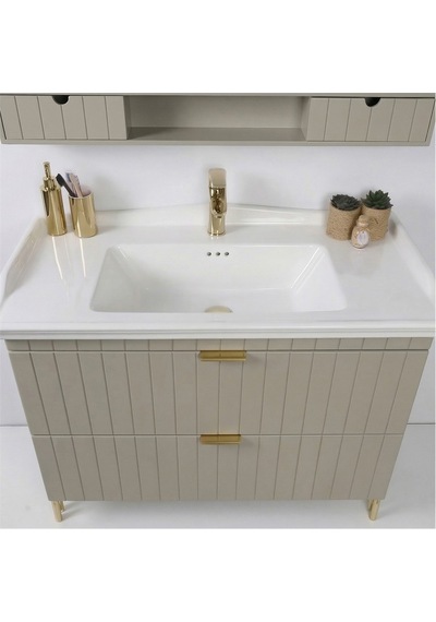 Kobos Noble 100 Cm Banyo Dolabı Seti Luna Gri Kobos Noble 100 Cm Banyo Dolabı Seti Luna Gri