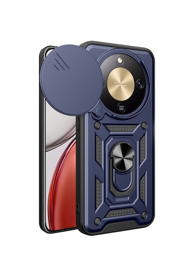 Adige Honor Magic 8 Lite Kılıf Pras Yüzüklü Standlı