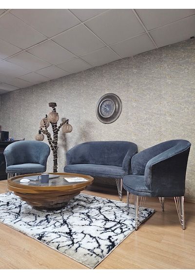 Zafir Teddy Takım Krom Kaplama Telli Ayak Çay Seti Koltuk - Berjer , Balkon, Salon, Ofis Füme Zafir Teddy Takım Krom Kaplama Telli Ayak Çay Seti Koltuk - Berjer , Balkon, Salon, Ofis Füme