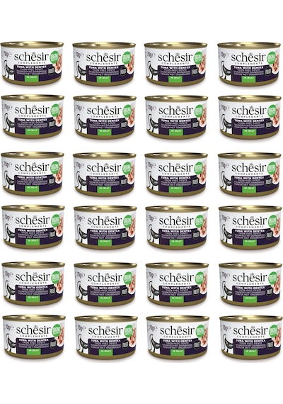 Schesir Ton Ve Sinarit Jöleli Tamamlayıcı Kedi Konservesi 70 Gr. X 24 Adet