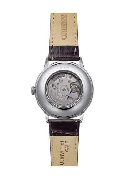 Orıent Ra-ac0039y30b Kurmalı Otomatik Deri Kordon Kahverengi 41 Mm Erkek Kol Saati Metalik Gri