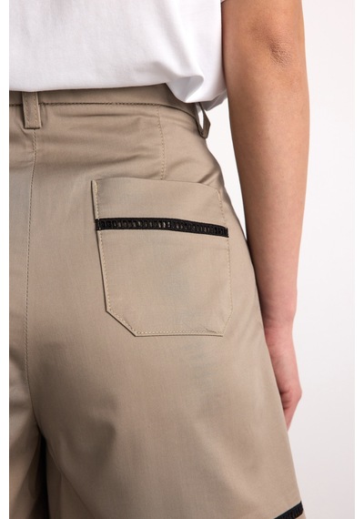 40406-05178 Kadın Gabardin Şort 40406-05178 Yeşil