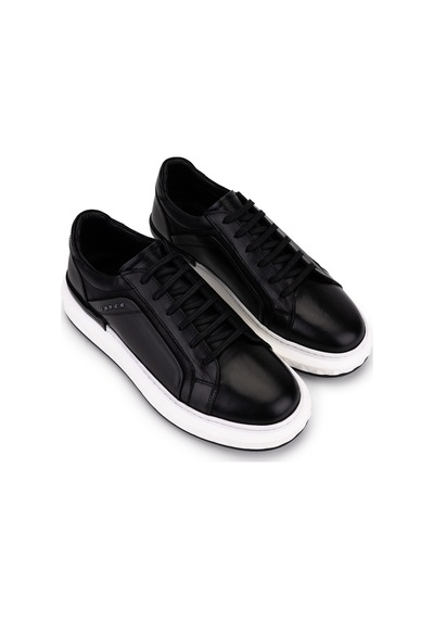 Tamer Tanca Erkek Hakiki Deri Siyah Sneakers & Spor Ayakkabı 1237 277 Erk Ayk Sk26-27 Sıyah Dr