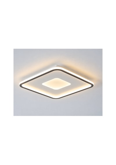 Antrasit 40x40cm İç İçe Kare 6500k Soğuk Beyaz Led Avize