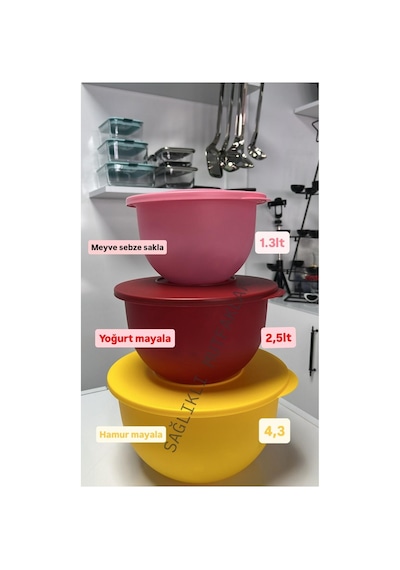 Miksim Kap 3.2l - 2l Ve 1.3l Üçlü Set Çok Renkli