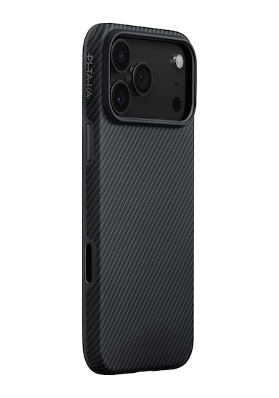 Apple Uyumlu iPhone 17 Pro Max Kılıf M-safeli 1500d Aramid Fiber Pitaka Military-grade Classic Serisi Siyah-gri Siyah - Gri