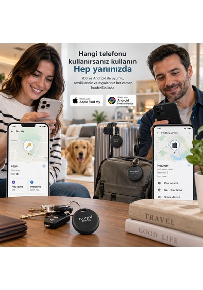 Akıllı Takip Cihazı Bluetooth 5.4 140mah Pilli Kompakt Konum Bulucu Diğer