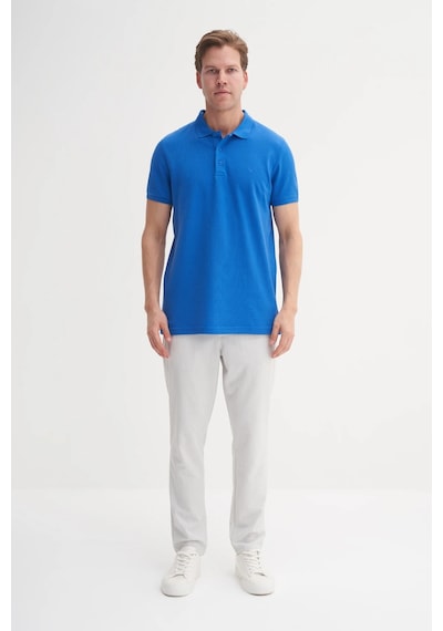 Cazador Erkek T-shirt Polo Yaka 4613 Cıvıt Mavısı Mavi