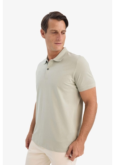 DeFacto %100 Pamuk Regular Fit Polo Yaka Kısa Kollu Basic Düz Pike Kumaş Tişört C1293AX25SPKH478