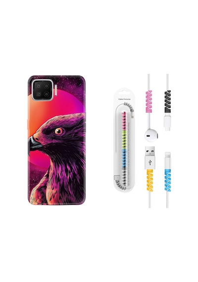 Oppo A73 Kılıf Kablo Koruyuculu Red Eagle 1752