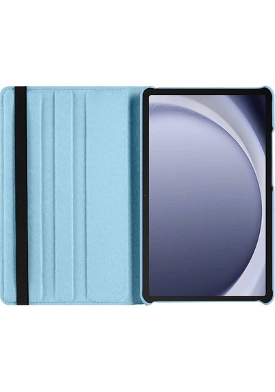 Galaxy Tab A9 2023 Sm-x110-sm-x115-sm-x117 Uyumlu 360 Dönebilen Standlı Pu Deri Tablet Kılıfı - Kırmızı - T29820