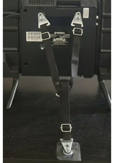 Y Tipi Metal Toka Mobilyaya Kendinden Yapışkanlı Lcd Tv Kemeri Çoçuk Deprem Koruma Güvenlik Askısı