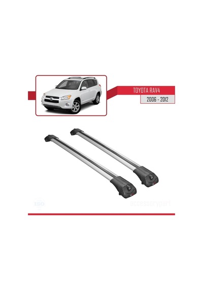 Toyota Rav4 2006-2012 Arası İle Uyumlu Ace-1 Ara Atkı Tavan Barı Gri