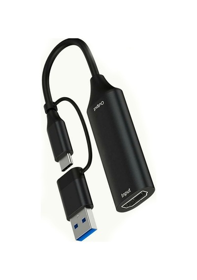2in1 Hdmı Video Capture Card Usb & Type-c Çift Girişli Kayıt Kartı Video Yakalama Adaptörü