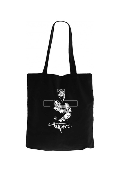 Tupac Angel Siyah Kanvas Bez Çanta Siyah