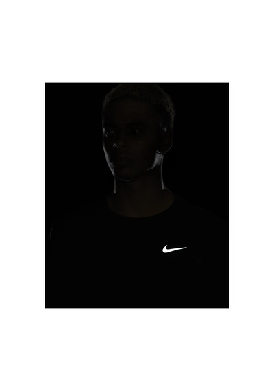 Nike Dri-fit Uv Miler Erkek Siyah Koşu Sweatshirt