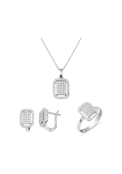 Bilezikci Coronet Beyaz Altın Baget Spor Set Stvr34841