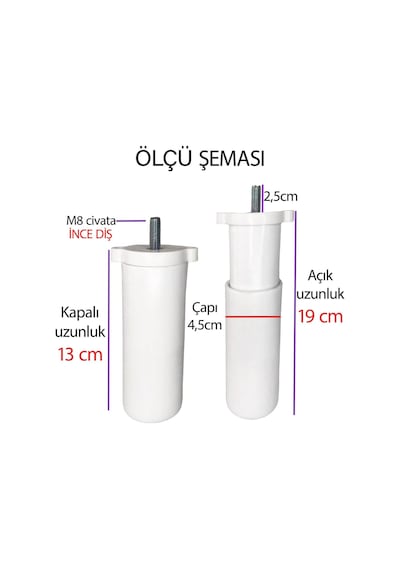 4 Adet Ayarlı Destek Ayağı 13 X 19 Cm Beyaz Gizli Ayak Mobilya Kanepe Baza Koltuk Dolap Tv Ünitesi 4 Adet Ayarlı Destek Ayağı 13 X 19 Cm Beyaz Gizli Ayak Mobilya Kanepe Baza Koltuk Dolap Tv Ünitesi