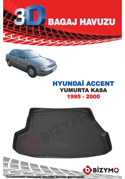 Hyundai Accent (Yumurta Kasa) 1995-2000 3D Bagaj Havuzu Bizymo
