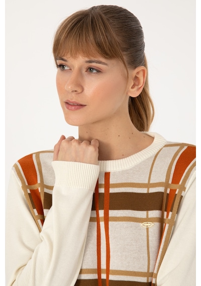 U.s. Polo Assn. Kadın Krem Melanj Kazak /triko 50314812-vr159 Krem Melanj