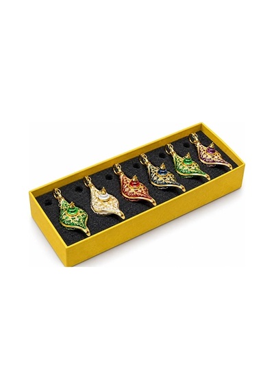 Dekoratif Swarovski Taşlı Alaaddin Sihirli Lambası 6 Lı Set. Alk6186 Standart