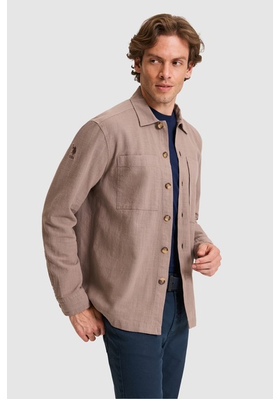 U.s. Polo Assn. Erkek Kahverengi Gömlek Desenli 50324763-vr029