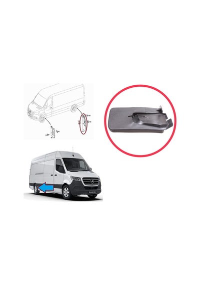 Mercedes Sprinter 907 910 Crafter 2017-on İçin Arka Sağ Paçalık