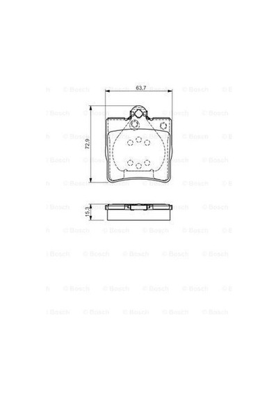 Mercedes C Serisi 203 C200cdı 2.2 2000-2007 Bosch  Arka Balata Wva21919