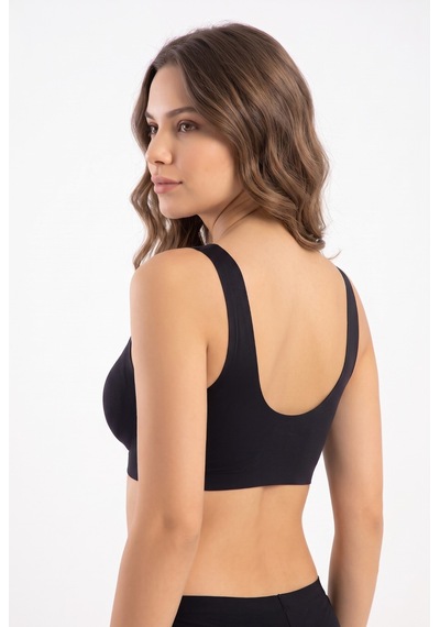 Missvera Kadın Lazer Kesim Önden Çıtçıtlı Pedli Sütyen Bgl-st05636 siyah