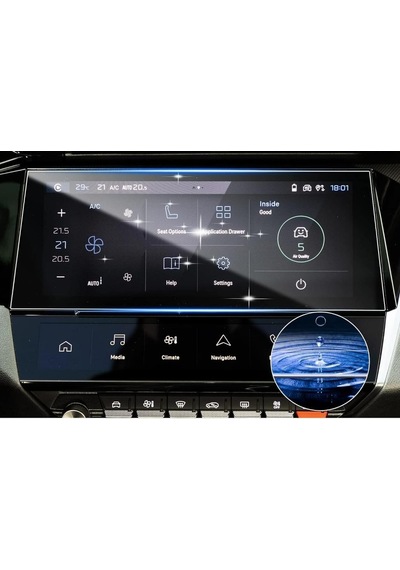 Peugeot 308 10 İnç Ekran Koruyucu Multimedya Şeffaf Nano