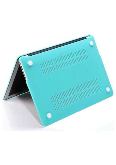 Macbook Uyumlu Air 13.6 İnç A2681 M2 - A3113 M3 A3240 M4 Çip Kılıf Hardcase Logo Gözükmez Mint Yeşil