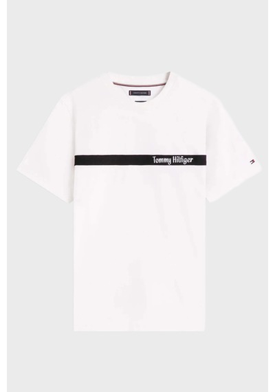 Tommy Hilfiger Erkek T Shirt Mw0mw41765 Ybl Beyaz Beyaz