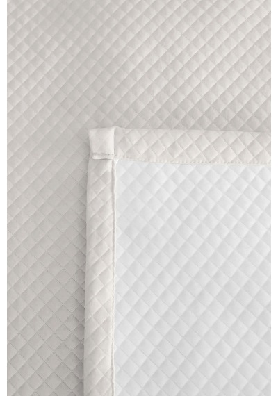 Beyaz Minimal Genç Odası Tek Kişilik Pike Takımı - Kapitone Modern Krem 160x220 Cm Yatak Örtüsü Nazlı Kekik Serabı